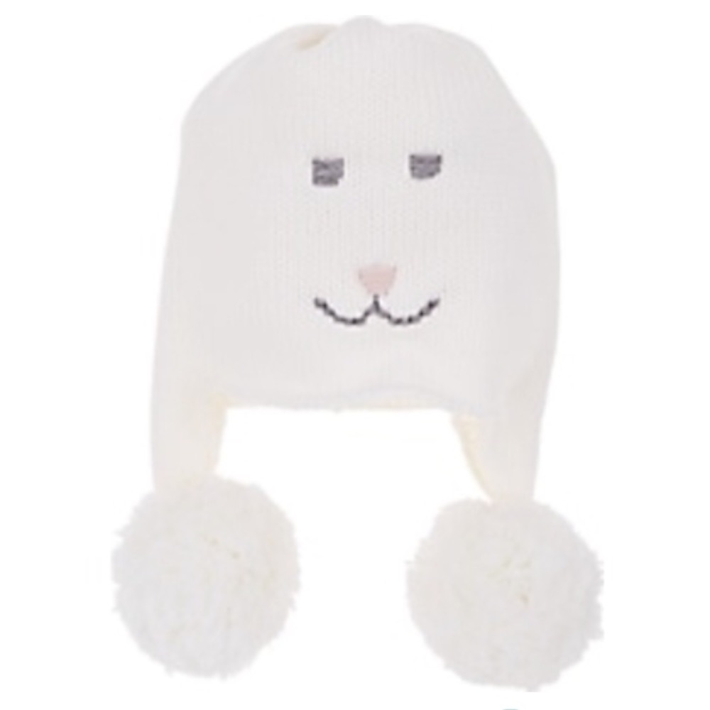 NWT Catya Pom Pom Wool Bunny Hat